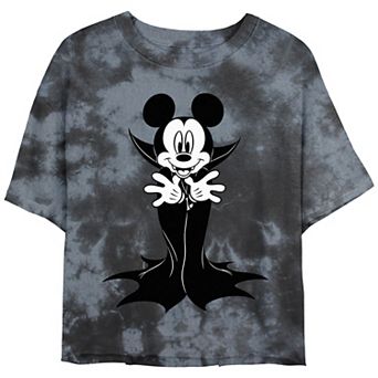 Disney's Mickey Mouse Vampire Juniors' Cropped Graphic Tee