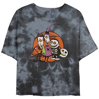 Disney's The Nightmare Before Christmas Troublemakers Juniors' Cropped Graphic Tee