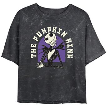 Disney's The Nightmare Before Christmas Jack Skellington The Pumpkin King Juniors' Cropped Graphic Tee