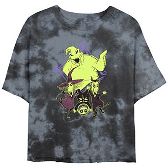 Disney's The Nightmare Before Christmas Oogie Boogie Crew Juniors' Cropped Graphic Tee