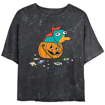 Disney's Phineas And Ferb Perry Vampire Juniors' Cropped Graphic Tee