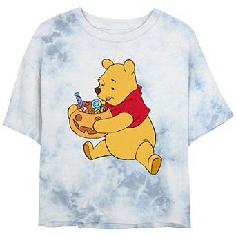 Disney's Winnie The Pooh Candy Eater Juniors' Cropped Graphic Tee