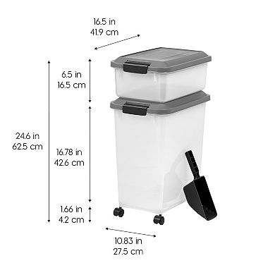 Iris Airtight 3-pc. Pet Food Storage Container