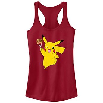 Juniors' Pokemon Pikachu With Caramel Apple Racerback Tank Top