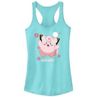 Juniors' Pokemon Clefairy Flower Dance Racerback Tank Top