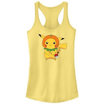 Juniors' Pokemon Pikachu Pumpkin Hat Racerback Tank Top
