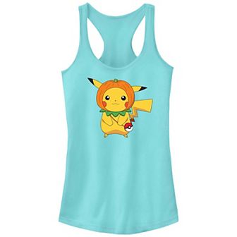 Juniors' Pokemon Pikachu Pumpkin Hat Racerback Tank Top