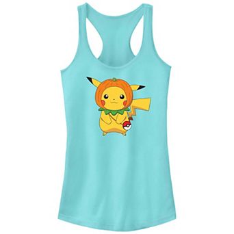 Juniors' Pokemon Pikachu Pumpkin Hat Racerback Tank Top