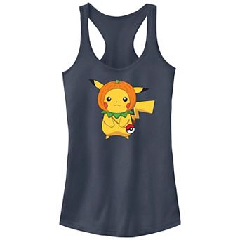 Juniors' Pokemon Pikachu Pumpkin Hat Racerback Tank Top