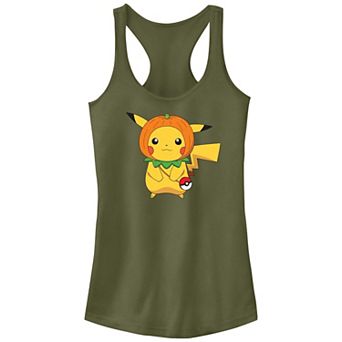Juniors' Pokemon Pikachu Pumpkin Hat Racerback Tank Top