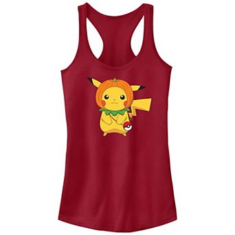 Juniors' Pokemon Pikachu Pumpkin Hat Racerback Tank Top