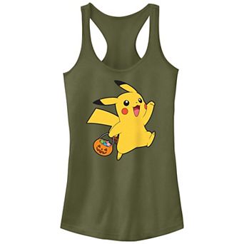 Juniors' Pokemon Pikachu Trick Or Treating Racerback Tank Top