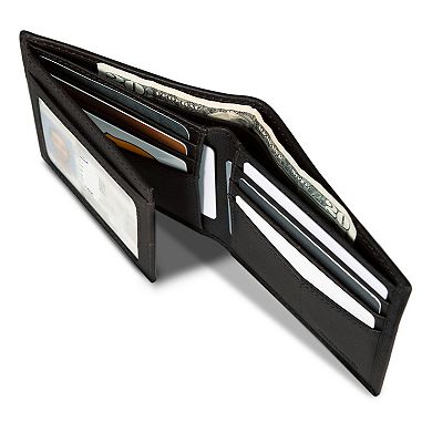 Men's Eddie Bauer EB Signature Leather Flip ID Bifold Wallet