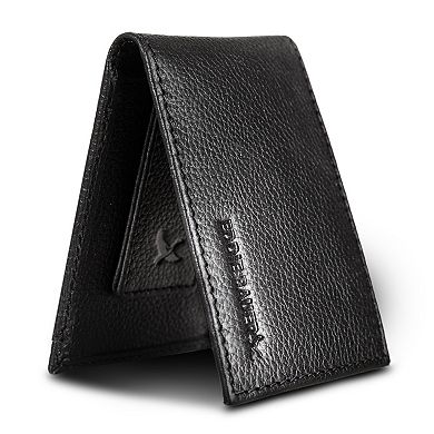 Men's Eddie Bauer EB Signature Leather Bifold Wallet with Clip