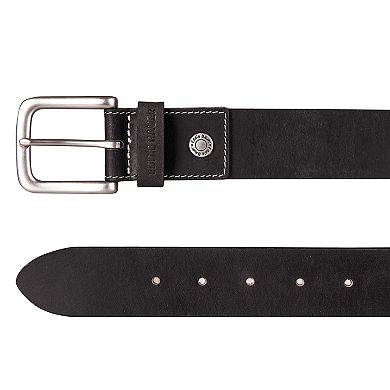 Men's Eddie Bauer Bridle Leather Belt with Nickel Finish