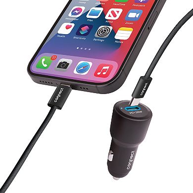 Connect Fast Charging USB Port Car Phone Charger Kit
