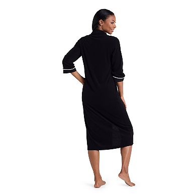 Women's Miss Elaine Essentials Terry Long Zip Robe