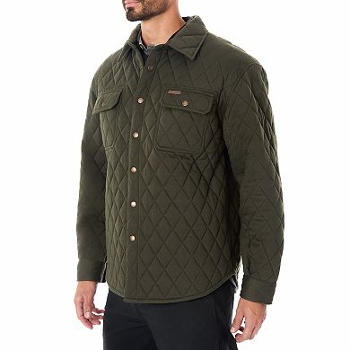 Big & Tall Smith's Workwear Diamond Quilted Knit Shirt-Jacket