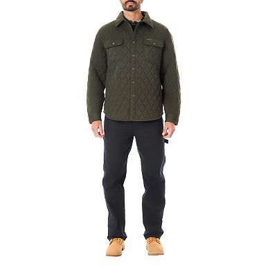 Big & Tall Smith's Workwear Diamond Quilted Knit Shirt-Jacket