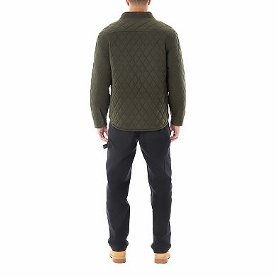 Big & Tall Smith's Workwear Diamond Quilted Knit Shirt-Jacket