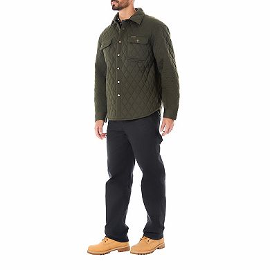 Big & Tall Smith's Workwear Diamond Quilted Knit Shirt-Jacket