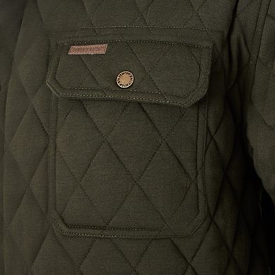 Big & Tall Smith's Workwear Diamond Quilted Knit Shirt-Jacket