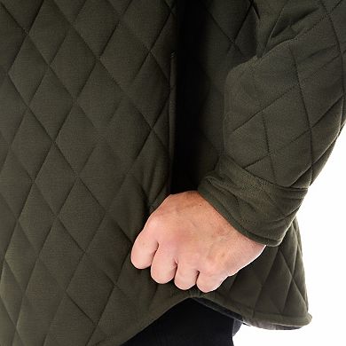 Big & Tall Smith's Workwear Diamond Quilted Knit Shirt-Jacket