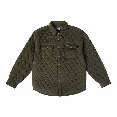 Big & Tall Smith's Workwear Diamond Quilted Knit Shirt-Jacket