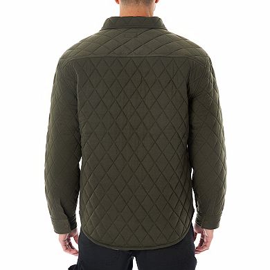 Big & Tall Smith's Workwear Diamond Quilted Knit Shirt-Jacket