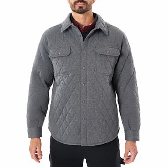 Big & Tall Smith's Workwear Diamond Quilted Knit Shirt-Jacket