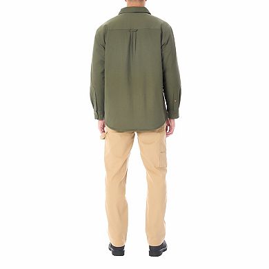 Big & Tall Smith's Workwear Sherpa Lined Stretch Canvas Snap Shirt