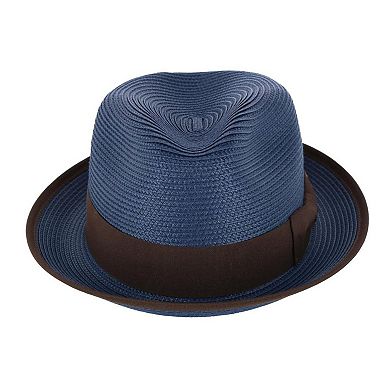 Epoch Hats Company Men's Fedora with Contrast Band and Trim