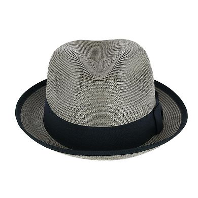 Epoch Hats Company Men's Fedora with Contrast Band and Trim