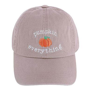 David & Young Women's Pumpkin Everything Stone Washed Baseball Cap
