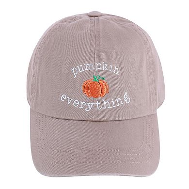 David & Young Women's Pumpkin Everything Stone Washed Baseball Cap