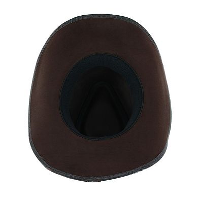 Kenny K Men's Crocodile Print Western Hat