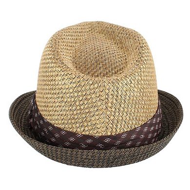 Kenny K Men's Two Tone Fedora With Pleated Band