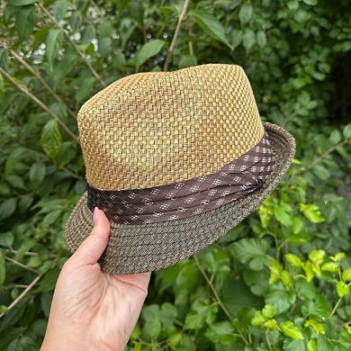 Kenny K Men's Two Tone Fedora With Pleated Band