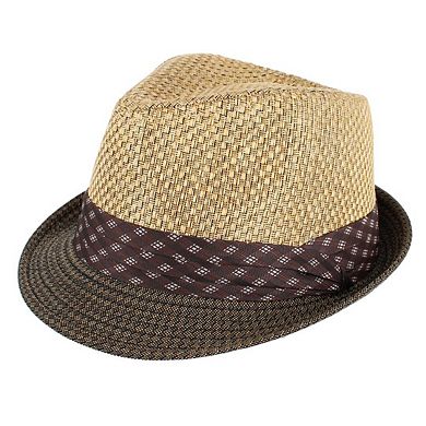 Kenny K Men's Two Tone Fedora With Pleated Band