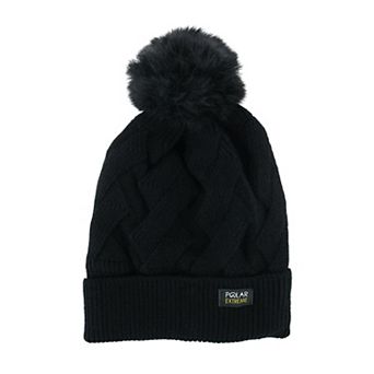 Polar Extreme Women's Zigzag Print Beanie Cuff Cap With Sherpa Lining