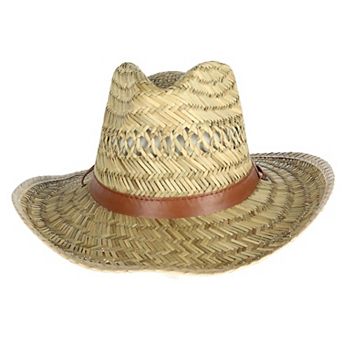 Kenny K Men's Rush Straw Lightweight Safari Hat With Chin Cord