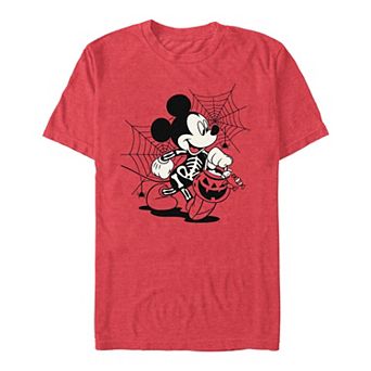 Disney's Mickey Mouse Skeleton Costume Trick Or Treating Men's Graphic Tee