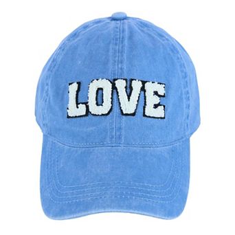 David & Young Women's Chenille Love Lettered Baseball Cap Hat