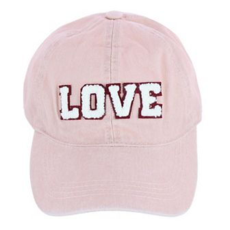 David & Young Women's Chenille Love Lettered Baseball Cap Hat