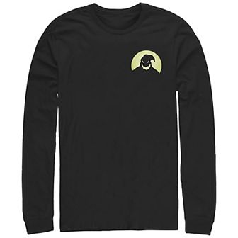 Disney's The Nightmare Before Christmas Oogie Boogie's Silhouette Men's Long Sleeve Graphic Tee