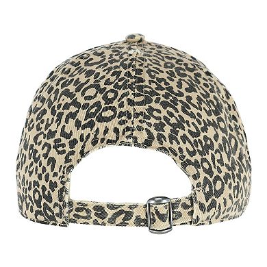 David & Young Women's Distressed Leopard Print Baseball Hat