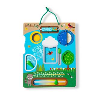 Melissa & Doug Let's Explore Wooden Weather Board Outdoor Observations Toy