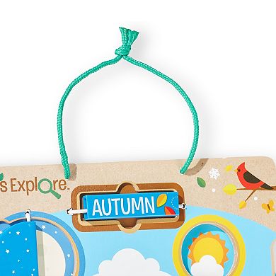 Melissa & Doug Let's Explore Wooden Weather Board Outdoor Observations Toy