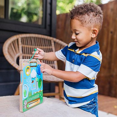 Melissa & Doug Let's Explore Wooden Weather Board Outdoor Observations Toy