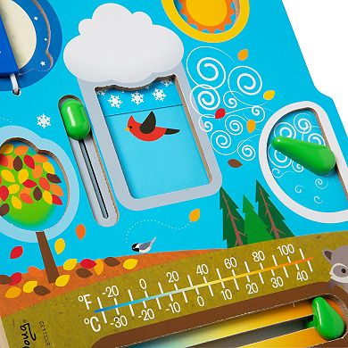 Melissa & Doug Let's Explore Wooden Weather Board Outdoor Observations Toy